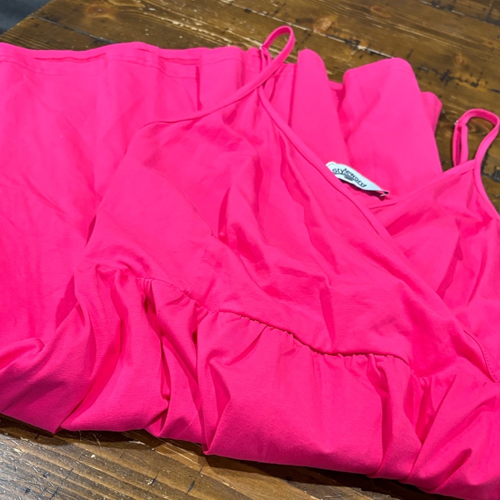 Vibrant Women's Pink Midi Dress